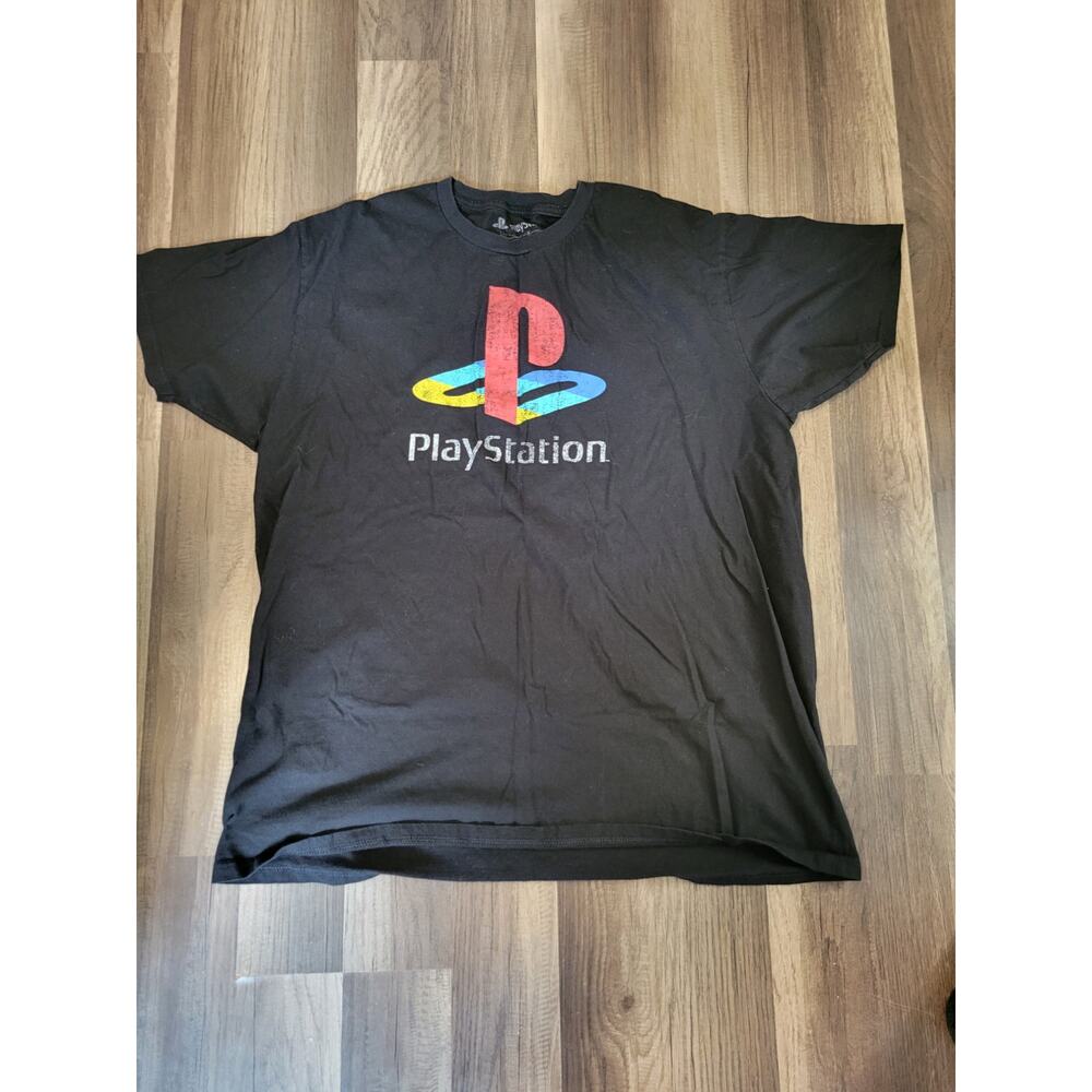 Men's PlayStation Black Graphic Logo Short Sleeve Tee Size XL